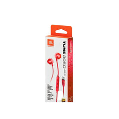 JBL T305C-BU In-Ear Earphones, USB, Microphone, Red - JBLT305CRED