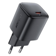 ACEFAST A119 USB-C Mini GaN Wall Charger 45W PD Fast Charging Travel Adapter - EU Plug - Black