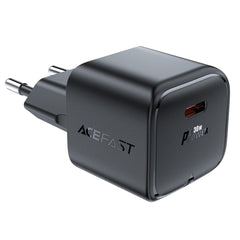 ACEFAST A77 Mini PD 30W GaN Wall Charger Type - C Port Phone Fast Charging Adapter, EU Plug - Black