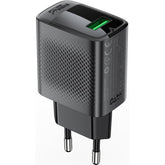 ACEFAST A90 GaN Wall Charger QC 18W Single USB-A Power Adapter - EU Plug - Black