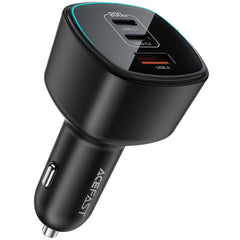 ACEFAST B18 Car Charger 200W Dual USB-C + USB-A Fast Charging Cigarette Lighter Adapter - Black