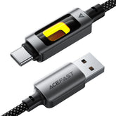 Acefast C21 04 Data & Charger Cable Led Rgb 7 Gradient Light Indicator Usb A To Type C Fast Charging Fantasy Color Series