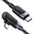 ACEFAST C5-03 USB-C to USB-C 100W Right Angled Charging Data Cable 2M - Black