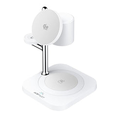 ACEFAST E39 4 in 1 Desktop Wireless Charger with Night Light Phone Watch Earphone Charging Station - White