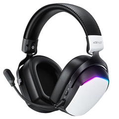 Acefast H11 Ultra Low Latency Gaming Wireless Headphone With Rgb Light Detachable Mics 50mm Driver Speaker 2.4g, Bluetooth