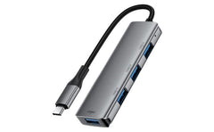 ACEFAST J15 4 in 1 USB-C Hub 5Gbps High Speed Data Transfer USB 3.0 Docking Station Plug and Play - Gray
