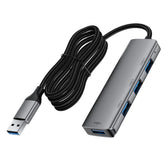 ACEFAST J17 4 in 1 USB Hub 5Gbps High Speed Data Transfer USB 3.0 Docking Station with 1m Cable - Gray