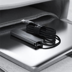 Acefast J17 4 In 1 Usb Hub 5gbps High Speed Data Transfer Usb 3.0 Docking Station With 1m Cable Gray