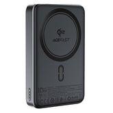 Acefast M11 10000mah Qi2 15w Magnetic Wireless Charging Power Bank Fast Charging For Iphone 16/15 Usb C Pd30w Extra Battery Travel Black