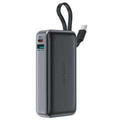 ACEFAST M7 PD 30W Fast Charging 10000mAh Power Bank Battery with USB-C Cable - Black