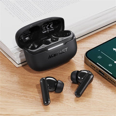 ACEFAST W5 TWS Earphones Hybrid ANC ENC Noise Reduction Bluetooth-Compatible Earbuds, 6-Mic, 30H Battery, Low Latency, IPX4, Fast Charging - Black
