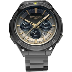 Hifuture Aive Smartwatch With Dual Band Gps, 1.43" Amoled Display, 7 Day Battery Life, Sleep & Heart Rate Health Tracking, Ip68 Waterproof For Men & Women Black & Yellow
