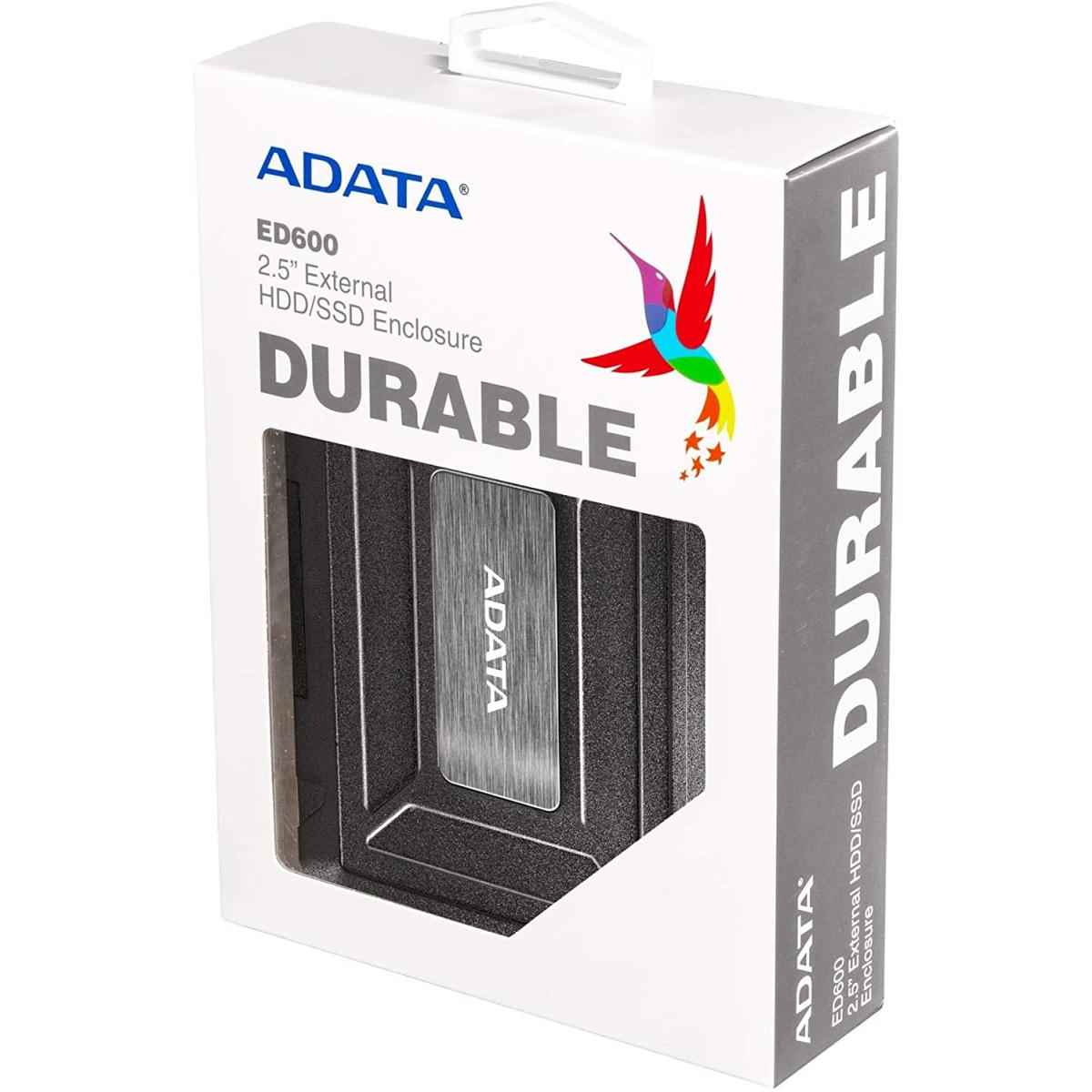 Adata Ed600 Usb 3.1 Tool Free Waterproof & Shockproof 2.5" Enclosure