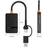 8-in-1 ADS-316 Type-C USB-A to SD/TF/MS/CF1 Card Reader 5Gbps