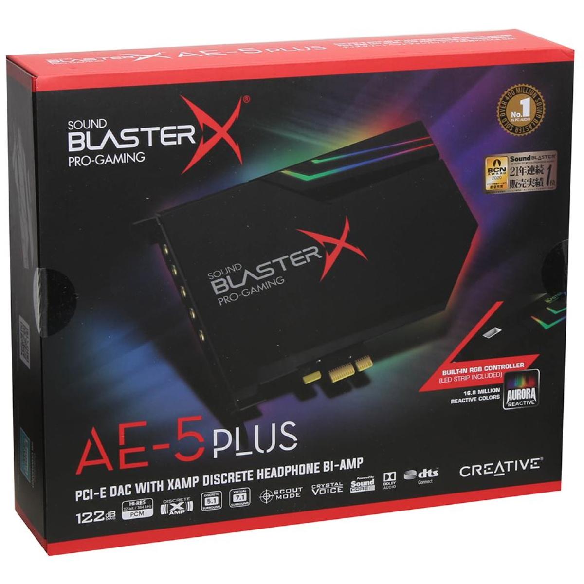 Creative Sound Blasterx Ae 5 Plus Sabre32 Class Hi Res 32 Bit/384 Khz Pcie Gaming Sound Card & Dac With Dolby Digital And Dts Xamp Discrete Headphone Bi Amp - CompuMe Creative Sound Blasterx Ae 5 Plus Sabre32 Class Hi Res 32 Bit/384 Khz Pcie Gaming Sound Card & Dac With Dolby Digital And Dts Xamp Discrete Headphone Bi Amp - CompuMe
