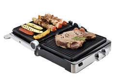 Ariete Grill Non-Stick Removable Grill Plates, 2000Watts, Stainless Steel - 1918