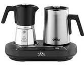 Arzum Coffee Maker Pot with Mixer, Moka Pot Hot & Cold milk, 1.8Lit, 3Cup, Black / Chromhe - OK0027