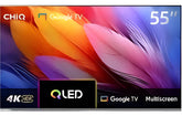 CHIQ TV 55Inch QLED UHD, Smart Google TV, 4HDMI & 2USB, 120Hz, Dolby Vision, HDR10+ - U55QM10S