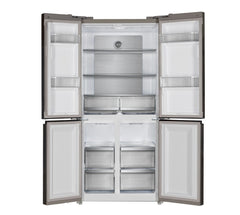 Teka No Frost Multidoor Bottom Freezer Refrigerator, 436Lit, Balck Glass - RMF 75820 GBK