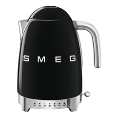 Smeg Variable Temperature Kettle Breakfast, 1.7Lit, Black - KLF04BLEU