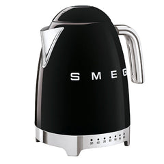 Smeg Variable Temperature Kettle Breakfast, 1.7Lit, Black - KLF04BLEU
