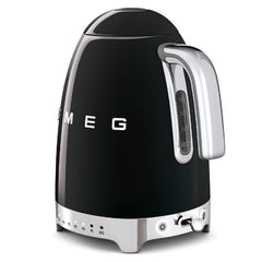 Smeg Variable Temperature Kettle Breakfast, 1.7Lit, Black - KLF04BLEU