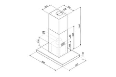 Teka T-Shape Island Built in Hood, 90Cm, Stainless Steel - "KI90XE