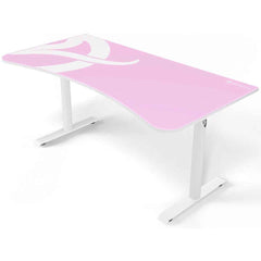 Arozzi Arena Ultrawide Curved Gaming Desk Water Resistantmat Custom Monitor Mount Cable Management Pink