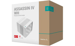 DeepCool Assassin IV WH Premium Air Cooler 7 Heat Pipes Dual-Tower 1700RPM 140/120mm FDB Fans PWM 100% 280w TDP For Intel & AMD , White