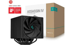 Deepcool Assassin Iv Premium Air Cooler 7 Heat Pipes Dual Tower 1700rpm 140/120mm Fdb Fans Pwm 100% 280w Tdp For Intel & Amd , Black