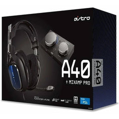 Logitech ASTRO Gaming A40 TR Wired Headset + MixAmp Pro TR with Dolby Audio, Pro-Level Console & PC Gaming, content creation & Live Streaming For PlayStation 5, PlayStation 4, PC, Mac - Black/Blue | ASTRO A40 TR Wired Headset + MixAmp Pro | OS | J