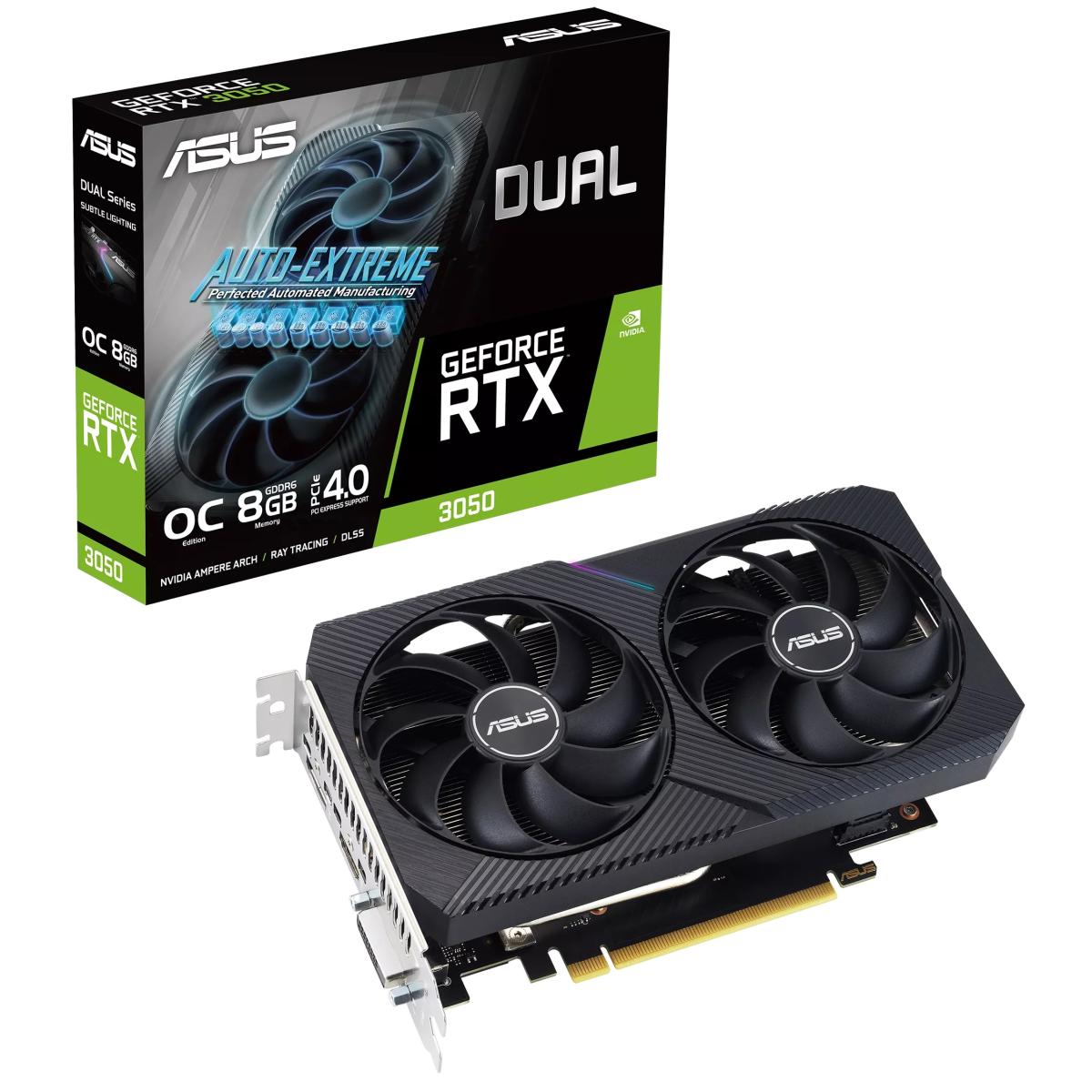 ASUS Dual GeForce RTX 3050 V2 OC Edition 8GB GDDR6 - Graphics Card | Dual-RTX3050-O8G-V2 | ASUS Dual GeForce RTX 3050 V2 OC Edition 8GB GDDR6 - Graphics Card | Dual-RTX3050-O8G-V2 |
