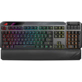 ASUS ROG Claymore II Wireless Modular (Full Size & TKL) Gaming Optical Mechanical Switch Keyboard (ROG RX RED) ,PBT , Up To 43 Hours Battery, Detachable Numpad, RGB Aura Sync, Media Controls | ROG Claymore II Gaming Keyboard |