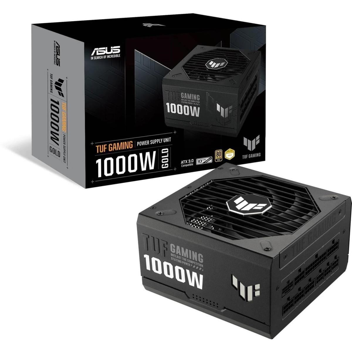 ASUS TUF GAMING 1000W -ATX 3.0- 80 Plus Gold Fully Modular Power Supply w- -12VHPWR- PCIE 5.0 Connector - TUF-GAMING-1000G -