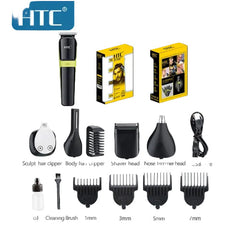 HTC Full Body Trimmer, 10Attachments, Black - AT-1326