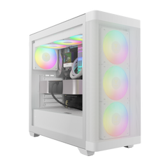 GAMDIAS ATHENA M3 ARGB Mid Tower Gaming Case - White