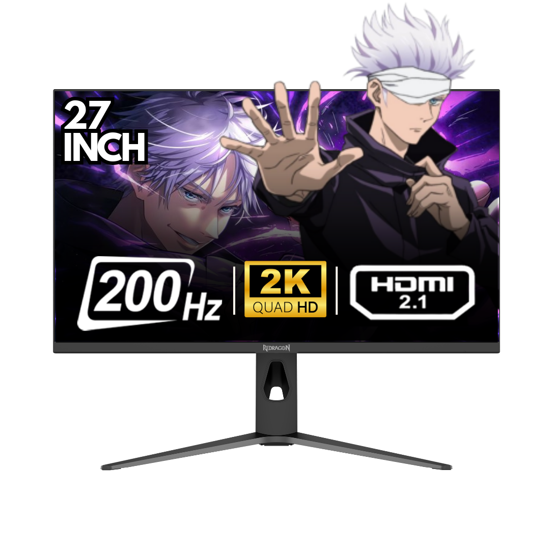 Gameak JO | Gaming Accessories Store Redragon ARCHAICLAW GMQ2781SVC27 Fast IPS, Flat, 2K GAMING LED MONITOR, 200HZ, 1MS