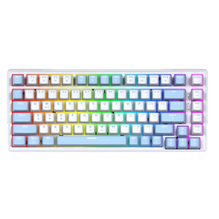 FANTECH ATOM 63 MECHANICAL GAMING KEYBOARD WHITE + BLUE - RED