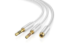 Ugreen Av140 3.5mm Headphone Audio Splitter Cable White