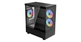 AeroCool Viewport-Mini ARGB – Stylish mATX Mini Tower Gaming Case with Panoramic Glass & 3x 120mm ARGB Fans