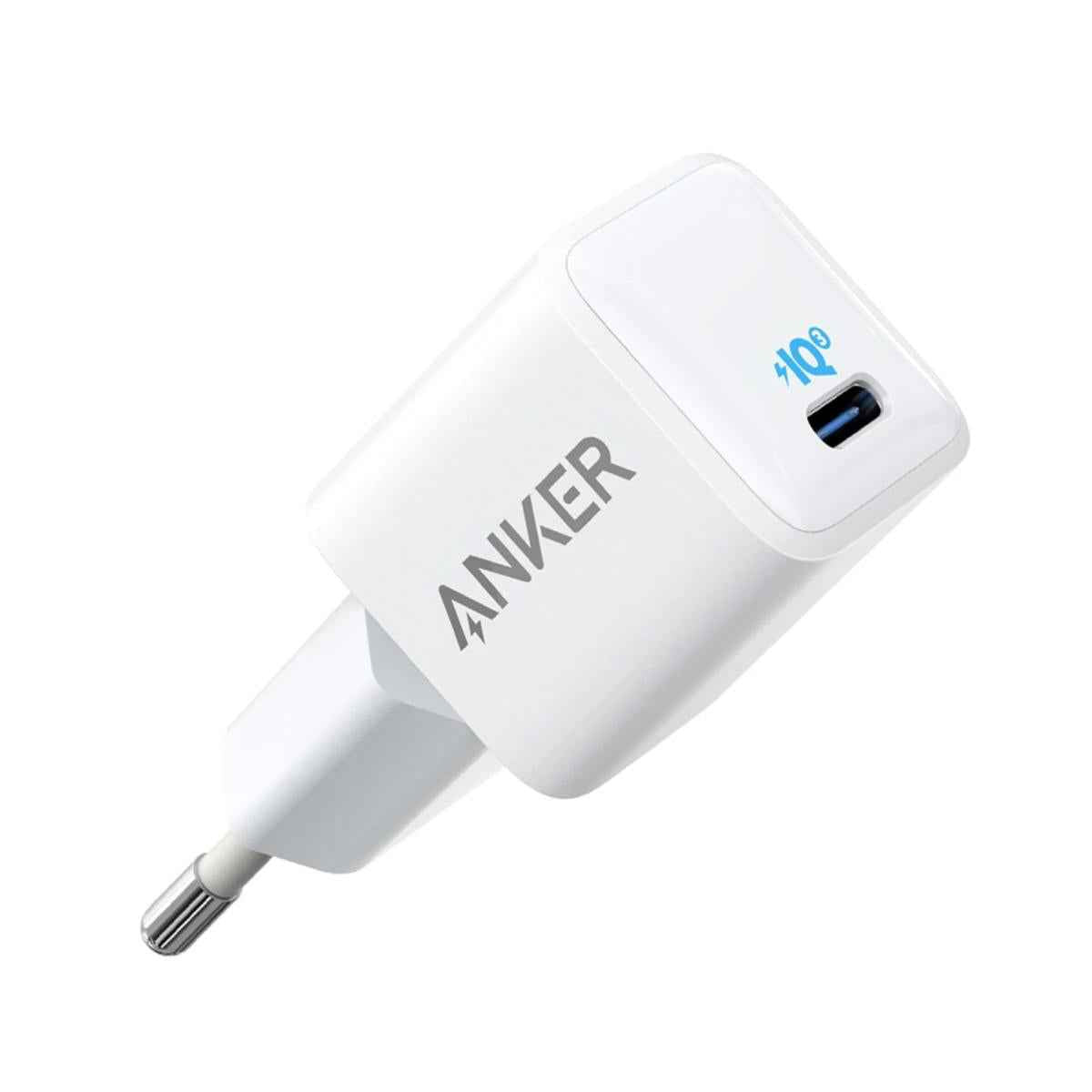 Anker Nano 20w Piq 3.0 Charger Powerport Iii Usb C Power Supply For Iphone & Samsung White