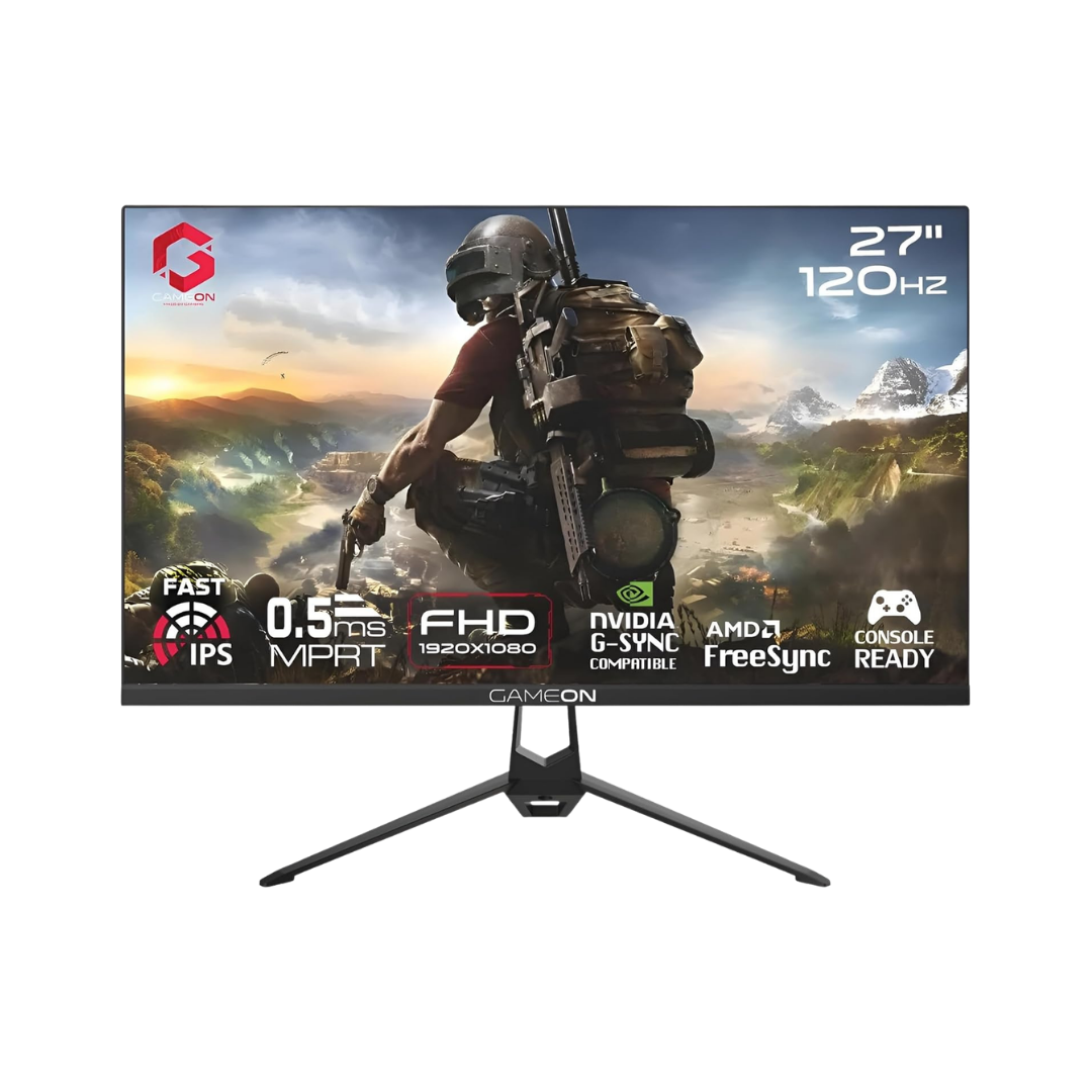 GAMEON Monitors-16 FHD 1080P PS5 120hz 27 inch HDMI displayport Gaming Computer IPS