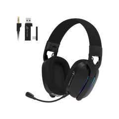 ATTACK SHARK L90 Ultra-Light Wireless Headset,RGB,Foldable,Triple- Mode-2.4Ghz/Bluetooth/Wired Gaming Headphone with mic,40mm Driver,7.1 Surround Sound,for Xbox/PS4/PS5/PC Customize via Software-Black