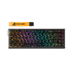ATTACK SHARK X68MAX HE Wired Rapid Trigger Mechanical Creamy TKL RGB Gaming Keyboard with Full Aluminum CNC,8K Polling,0.005mm Accuracy,Hall Effect Magnetic Switch,NKRO,Driver for PC(Black Contour)