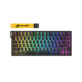 ATTACK SHARK R82 HE Rapid Trigger Wired Mechanical Gaming Keyboard TKL NKRO with 8K Polling,0.005mm RT Accuracy,256K Scan Rate,5 Layer Sound Damped,Hall Effect Magnetic Switch,Driver for PC Mac(Black)