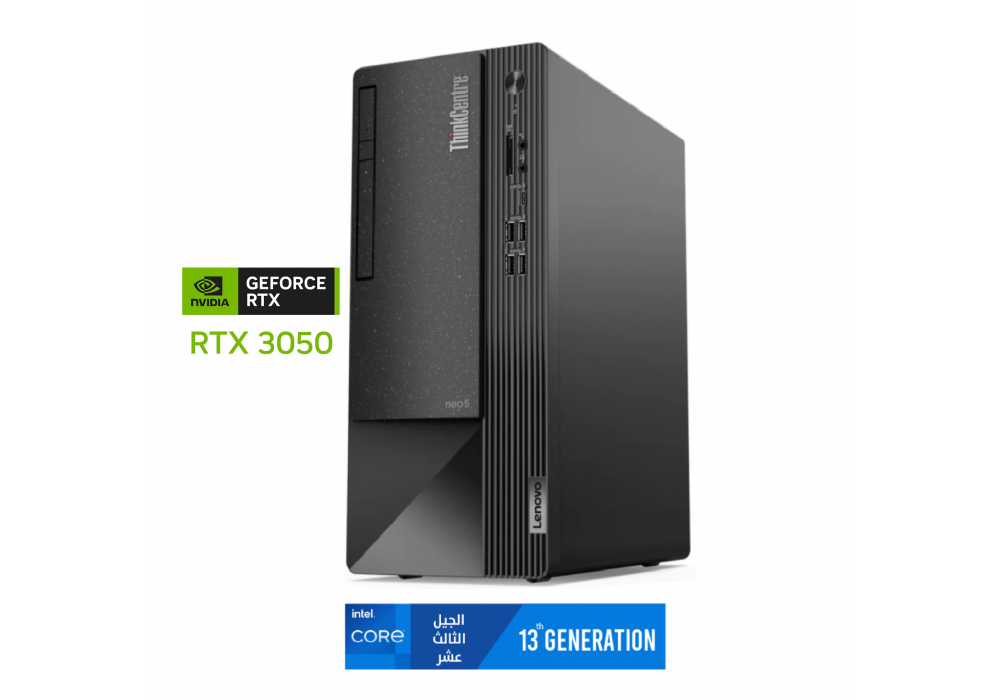 Lenovo ThinkCentre NEO 50t Gen 4 Intel® Core™ i9-13900 with Customized GPU NVIDIA GeForce RTX 3050 6GB GDDR6, 32GB DDR4, Built-in Wireless & Bluetooth - 13th Generation 2 Years Warranty Lenovo ThinkCentre NEO 50t Gen 4 Intel® Core™ i9-13900 with Customized GPU NVIDIA GeForce RTX 3050 6GB GDDR6, 32GB DDR4, Built-in Wireless & Bluetooth - 13th Generation 2 Years Warranty