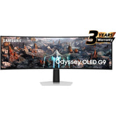 Samsung Odyssey OLED G9 (CG93) 49" DQHD Curved Gaming Monitor w/ Neo Quantum Processor Pro, (QD OLED), 240Hz, 0.03ms(GTG), HDR10+, 10bit, 1B Colors, FreeSync Premium Pro, w/ Core Sync, Speakers & Ergonomic Stand | LS49CG934SMXUE |