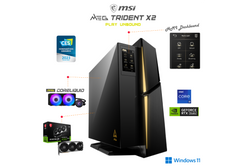 MSI MEG Trident X2 Gaming Desktop Intel Core i9 14900KF Processor 24-Cores NVIDIA GeForce RTX 4080 SUPER Ventus 16GB GDDR6X 3X With HMI Touch Dashboard