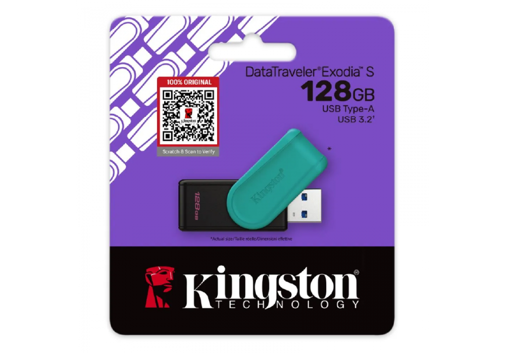 Kingston DataTraveler® Exodia™ S USB Flash Drive Entry-level USB 3.2 Gen 1 - 128GB