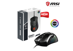 MSI CLUTCH GM51 Wired 75g lightweight Gaming Mouse 16000 Dpi FriXionFree Cable 3 Zone RGB BUTTONS 6 KEY SWITCHES OMRON